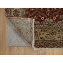 Load image into Gallery viewer, 5&#39;9&quot;x8&#39; Syrah Red, Hereke with All Over Design, 300 KPSI, Wool and Silk, Hand Knotted, Oriental Rug FWR548616