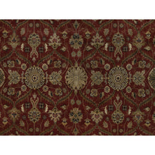 Load image into Gallery viewer, 5&#39;9&quot;x8&#39; Syrah Red, Hereke with All Over Design, 300 KPSI, Wool and Silk, Hand Knotted, Oriental Rug FWR548616