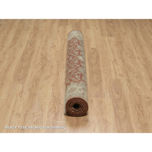 5'9"x8' Syrah Red, Hereke with All Over Design, 300 KPSI, Wool and Silk, Hand Knotted, Oriental Rug FWR548616