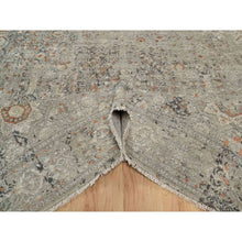 Load image into Gallery viewer, 7&#39;9&quot;x10&#39; Stone Gray, Broken And Erased Mamluk Design, Hand Knotted, 100% Wool, Densely Woven, Oriental Rug FWR548652