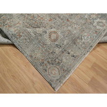 Load image into Gallery viewer, 7&#39;9&quot;x10&#39; Stone Gray, Broken And Erased Mamluk Design, Hand Knotted, 100% Wool, Densely Woven, Oriental Rug FWR548652
