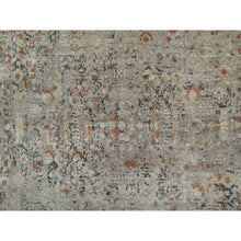 Load image into Gallery viewer, 7&#39;9&quot;x10&#39; Stone Gray, Broken And Erased Mamluk Design, Hand Knotted, 100% Wool, Densely Woven, Oriental Rug FWR548652