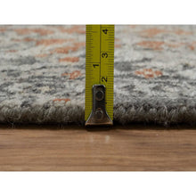 Load image into Gallery viewer, 7&#39;9&quot;x10&#39; Stone Gray, Broken And Erased Mamluk Design, Hand Knotted, 100% Wool, Densely Woven, Oriental Rug FWR548652