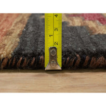 Load image into Gallery viewer, 9&#39;1&quot;x12&#39; Pecan Brown, Southwestern American Indian Design with Piled Construction, Plush and Lush, Hand Knotted, Pure Wool, Oriental Rug FWR548664