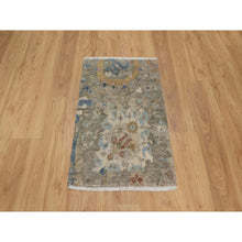 Load image into Gallery viewer, 2&#39;x3&#39;1&quot; Cedar Brown, Broken Pattern With Oushak Design, Borderless, 100% Wool, Hand Knotted, Mat, Sample, Oriental Rug FWR548682