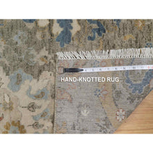 Load image into Gallery viewer, 2&#39;x3&#39;1&quot; Colorful Sari Silk with Textured Wool Oushak Influence Hand Knotted Mat Oriental Rug FWR396870
