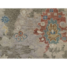 Load image into Gallery viewer, 2&#39;1&quot;x3&#39; Taupe Gray, Broken Pattern With Oushak Design, 100% Wool, Hand Knotted, Borderless, Mat, Sample, Oriental Rug FWR548688