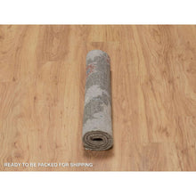 Load image into Gallery viewer, 2&#39;1&quot;x3&#39; Taupe Gray, Broken Pattern With Oushak Design, 100% Wool, Hand Knotted, Borderless, Mat, Sample, Oriental Rug FWR548688