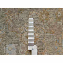 Load image into Gallery viewer, 2&#39;x3&#39; Tan Brown, Broken Pattern With Oushak Design, Borderless, Pure Wool, Hand Knotted, Mat, Sample, Oriental Rug FWR548694