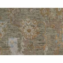 Load image into Gallery viewer, 2&#39;x3&#39; Tan Brown, Broken Pattern With Oushak Design, Borderless, Pure Wool, Hand Knotted, Mat, Sample, Oriental Rug FWR548694