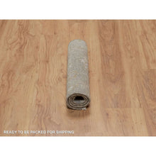 Load image into Gallery viewer, 2&#39;x3&#39; Tan Brown, Broken Pattern With Oushak Design, Borderless, Pure Wool, Hand Knotted, Mat, Sample, Oriental Rug FWR548694