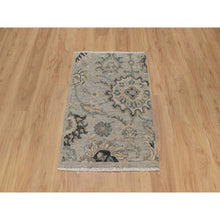Load image into Gallery viewer, 2&#39;1&quot;x3&#39;1&quot; Mink Gray, Broken Pattern With Oushak Design, 100% Wool, Hand Knotted, Borderless, Sample, Mat, Oriental Rug FWR548700
