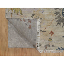 Load image into Gallery viewer, 2&#39;1&quot;x3&#39;4&quot; Oyster White, Broken Pattern With Agra Design, Borderless, 100% Wool, Hand Knotted, Mat, Sample, Oriental Rug FWR548706