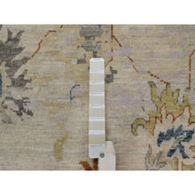 Load image into Gallery viewer, 2&#39;1&quot;x3&#39;4&quot; Oyster White, Broken Pattern With Agra Design, Borderless, 100% Wool, Hand Knotted, Mat, Sample, Oriental Rug FWR548706