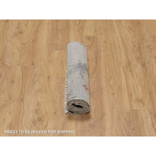 Load image into Gallery viewer, 2&#39;1&quot;x3&#39;4&quot; Oyster White, Broken Pattern With Agra Design, Borderless, 100% Wool, Hand Knotted, Mat, Sample, Oriental Rug FWR548706