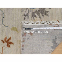 Load image into Gallery viewer, 2&#39;1&quot;x3&#39;4&quot; Oyster White, Broken Pattern With Agra Design, Borderless, 100% Wool, Hand Knotted, Mat, Sample, Oriental Rug FWR548706