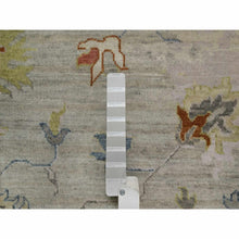 Load image into Gallery viewer, 2&#39;1&quot;x3&#39; Light Gray, Broken Pattern With Agra Design, Pure Wool, Hand Knotted, Mat, Sample, Oriental Rug FWR548724
