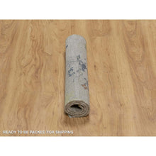 Load image into Gallery viewer, 2&#39;1&quot;x3&#39; Light Gray, Broken Pattern With Agra Design, Pure Wool, Hand Knotted, Mat, Sample, Oriental Rug FWR548724