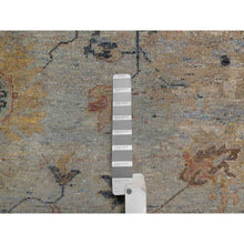 Load image into Gallery viewer, 2&#39;1&quot;x3&#39; Misty Gray, Broken Pattern With Oushak Design, Borderless, 100% Wool, Hand Knotted, Mat, Sample, Oriental Rug FWR548730