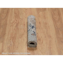 Load image into Gallery viewer, 2&#39;1&quot;x3&#39; Misty Gray, Broken Pattern With Oushak Design, Borderless, 100% Wool, Hand Knotted, Mat, Sample, Oriental Rug FWR548730