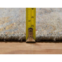 Load image into Gallery viewer, 2&#39;1&quot;x3&#39; Misty Gray, Broken Pattern With Oushak Design, Borderless, 100% Wool, Hand Knotted, Mat, Sample, Oriental Rug FWR548730