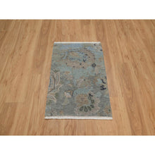 Load image into Gallery viewer, 2&#39;x3&#39; Storm Gray, Oushak Design, 100% Wool, Hand Knotted, Sample, Mat, Oriental Rug FWR548736
