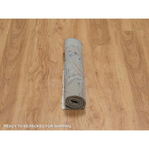 2'x3' Storm Gray, Oushak Design, 100% Wool, Hand Knotted, Sample, Mat, Oriental Rug FWR548736