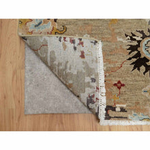 Load image into Gallery viewer, 2&#39;1&quot;x3&#39;2&quot; Sand Brown, Broken Pattern with Oushak Design, Borderless, 100% Wool, Hand Knotted, Sample, Mat, Oriental Rug FWR548742