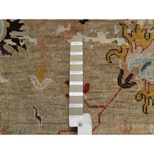Load image into Gallery viewer, 2&#39;1&quot;x3&#39;2&quot; Sand Brown, Broken Pattern with Oushak Design, Borderless, 100% Wool, Hand Knotted, Sample, Mat, Oriental Rug FWR548742