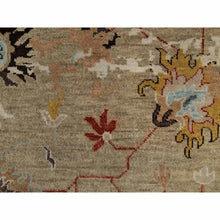 Load image into Gallery viewer, 2&#39;1&quot;x3&#39;2&quot; Sand Brown, Broken Pattern with Oushak Design, Borderless, 100% Wool, Hand Knotted, Sample, Mat, Oriental Rug FWR548742