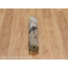 Load image into Gallery viewer, 2&#39;1&quot;x3&#39;2&quot; Sand Brown, Broken Pattern with Oushak Design, Borderless, 100% Wool, Hand Knotted, Sample, Mat, Oriental Rug FWR548742