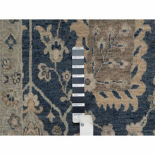 Load image into Gallery viewer, 2&#39;x3&#39;1&quot; Navy Blue, Oushak Design, 100% Wool, Hand Knotted, Fragment, Sample, Mat, Oriental Rug FWR548754