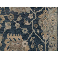 Load image into Gallery viewer, 2&#39;x3&#39;1&quot; Navy Blue, Oushak Design, 100% Wool, Hand Knotted, Fragment, Sample, Mat, Oriental Rug FWR548754