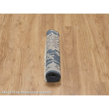 Load image into Gallery viewer, 2&#39;x3&#39;1&quot; Navy Blue, Oushak Design, 100% Wool, Hand Knotted, Fragment, Sample, Mat, Oriental Rug FWR548754