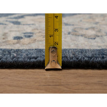 Load image into Gallery viewer, 2&#39;x3&#39;1&quot; Navy Blue, Oushak Design, 100% Wool, Hand Knotted, Fragment, Sample, Mat, Oriental Rug FWR548754