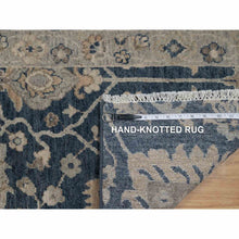 Load image into Gallery viewer, 2&#39;x3&#39;1&quot; Navy Blue, Oushak Design, 100% Wool, Hand Knotted, Fragment, Sample, Mat, Oriental Rug FWR548754
