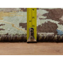 Load image into Gallery viewer, 2&#39;x3&#39; Olive Green, Broken Pattern with Oushak Design, 100% Wool, Hand Knotted, Borderless, Mat, Sample, Oriental Rug FWR548760