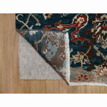 Load image into Gallery viewer, 2&#39;1&quot;x3&#39; Yale Blue, Broken Pattern with Oushak Design, 100% Wool, Hand Knotted, Mat, Sample, Oriental Rug FWR548766