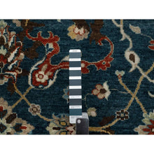 Load image into Gallery viewer, 2&#39;1&quot;x3&#39; Yale Blue, Broken Pattern with Oushak Design, 100% Wool, Hand Knotted, Mat, Sample, Oriental Rug FWR548766
