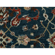 Load image into Gallery viewer, 2&#39;1&quot;x3&#39; Yale Blue, Broken Pattern with Oushak Design, 100% Wool, Hand Knotted, Mat, Sample, Oriental Rug FWR548766