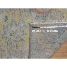 Load image into Gallery viewer, 2&#39;x3&#39;1&quot; Beige, Hand Loomed, Modern Chevron Design, Plant Based Silk, Mat Oriental Rug FWR482238