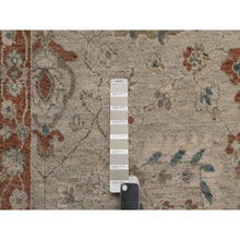 Load image into Gallery viewer, 2&#39;2&quot;x3&#39;1&quot; Beige, Broken Pattern with Oushak Design, Borderless, Hand Knotted, Pure Wool, Fragment, Mat, Sample, Oriental Rug FWR548784