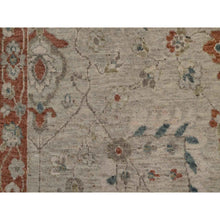 Load image into Gallery viewer, 2&#39;2&quot;x3&#39;1&quot; Beige, Broken Pattern With Oushak Design, Borderless, Hand Knotted, Pure Wool, Fragment, Mat, Sample, Oriental Rug FWR548784