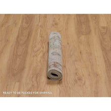 Load image into Gallery viewer, 2&#39;2&quot;x3&#39;1&quot; Beige, Broken Pattern with Oushak Design, Borderless, Hand Knotted, Pure Wool, Fragment, Mat, Sample, Oriental Rug FWR548784
