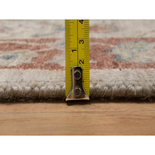 Load image into Gallery viewer, 2&#39;2&quot;x3&#39;1&quot; Beige, Broken Pattern with Oushak Design, Borderless, Hand Knotted, Pure Wool, Fragment, Mat, Sample, Oriental Rug FWR548784