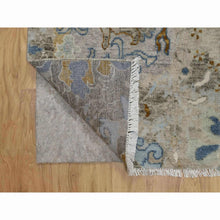 Load image into Gallery viewer, 2&#39;x3&#39;1&quot; Cashew White, Broken Pattern with Oushak Design, Borderless, 100% Wool, Hand Knotted, Mat, Sample, Oriental Rug FWR548790