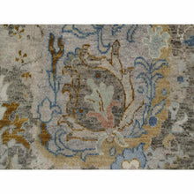 Load image into Gallery viewer, 2&#39;x3&#39;1&quot; Cashew White, Broken Pattern with Oushak Design, Borderless, 100% Wool, Hand Knotted, Mat, Sample, Oriental Rug FWR548790