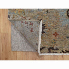 Load image into Gallery viewer, 2&#39;1&quot;x3&#39;1&quot; Oak Brown, Broken Pattern With Oushak Design, Borderless, 100% Wool, Hand Knotted, Mat, Sample, Oriental Rug FWR548796