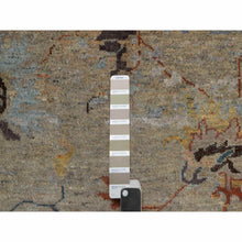 Load image into Gallery viewer, 2&#39;1&quot;x3&#39;1&quot; Oak Brown, Broken Pattern with Oushak Design, Borderless, 100% Wool, Hand Knotted, Mat, Sample, Oriental Rug FWR548796