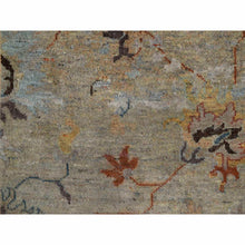 Load image into Gallery viewer, 2&#39;1&quot;x3&#39;1&quot; Oak Brown, Broken Pattern with Oushak Design, Borderless, 100% Wool, Hand Knotted, Mat, Sample, Oriental Rug FWR548796